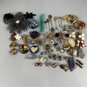 Craft Brooch/Pin Lot - Broken etc.